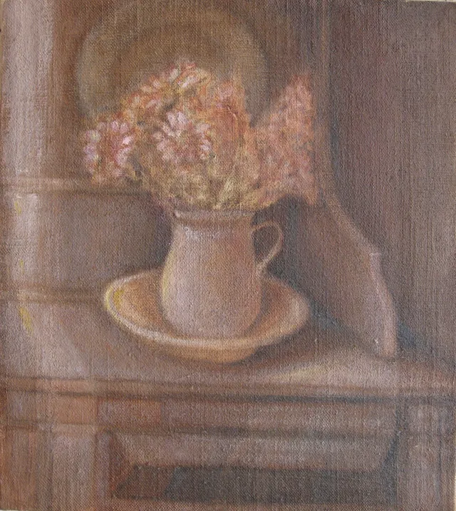 Fiori appassiti — Olio su tela