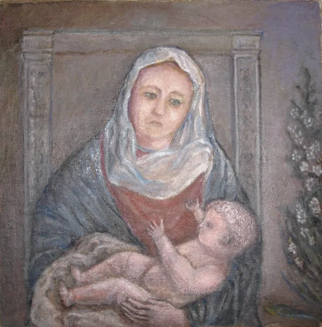Madonna con Bambino — Olio su tela