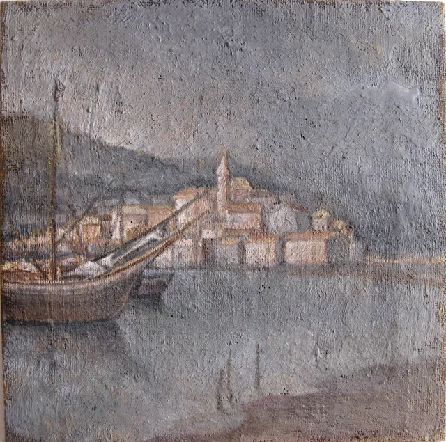 Porticciolo — Olio su tela