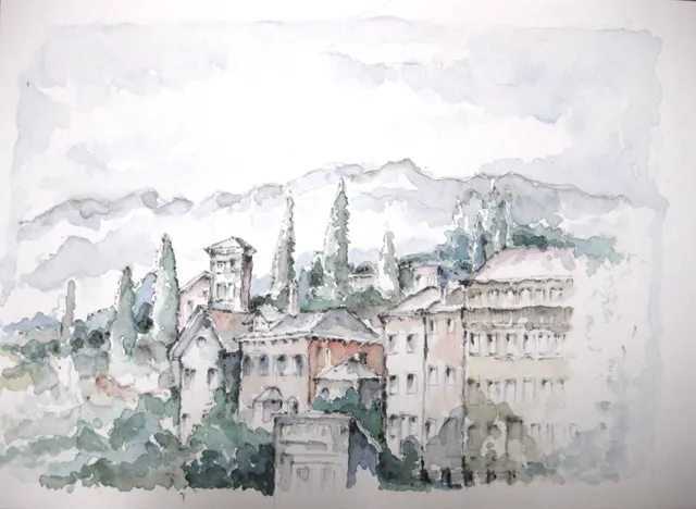 Vista di Asolo — Acquerelli